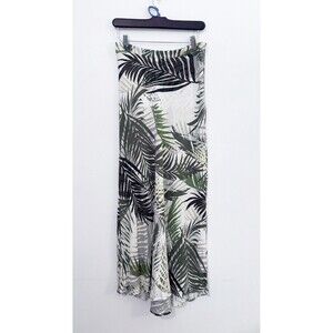 Zara Green Tropical Print Maxi Skirt Size Small